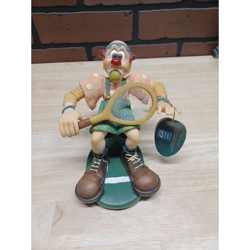 Slapstix Cast Art "Ace In The Face" Tennis Clown Figure 1997 Very good condition